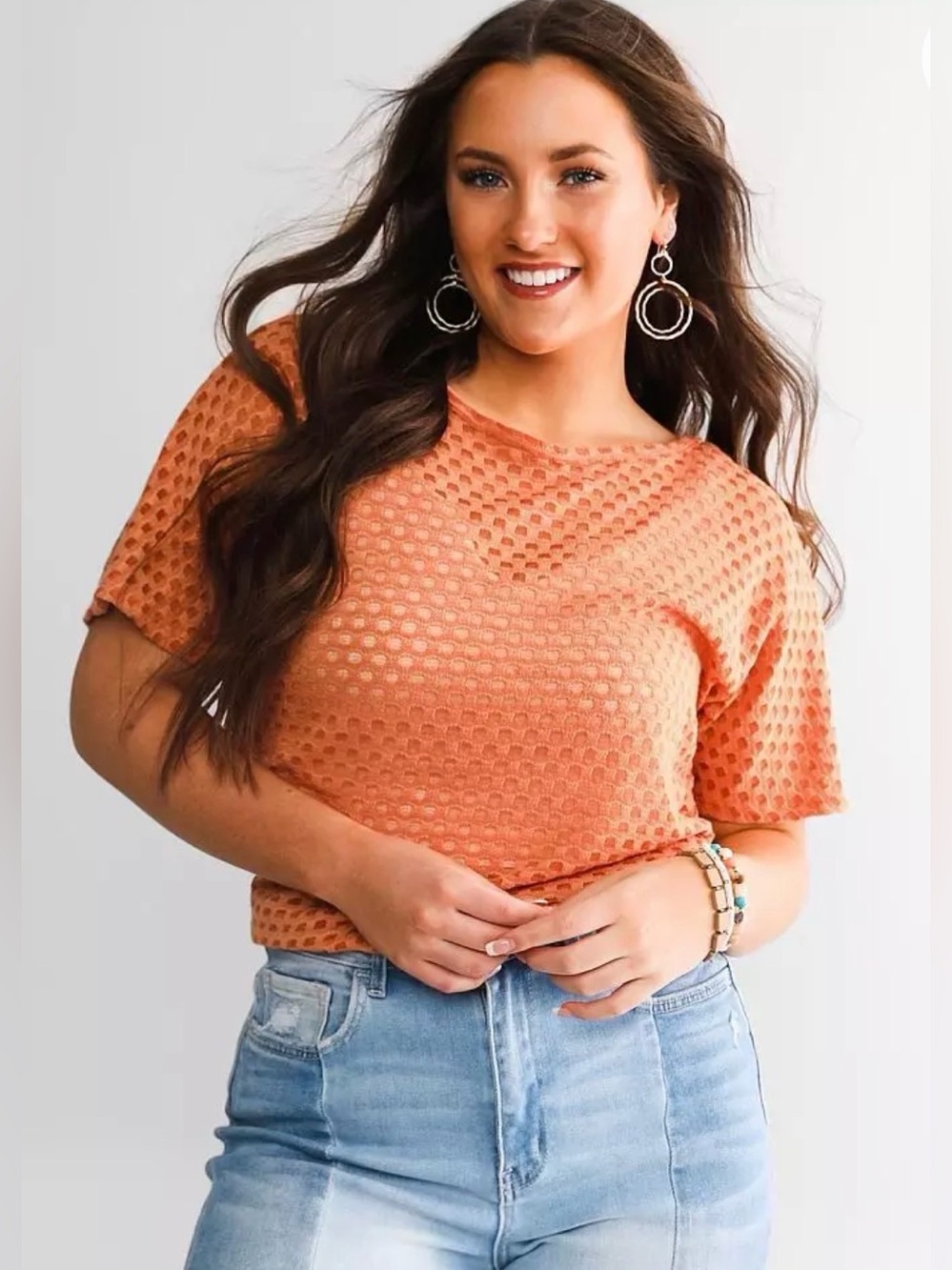 Daytrip by Buckle Open-Knit Dolman Top